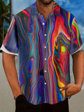 kkboxly  Men's Paisley Art Inspired Short-Sleeved Shirt Best Sellers