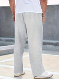 kkboxly  Men's "Superior" Print Sweatpants Oversized Fashion Joggers For Autumn/winter, Men's Clothing, Plus Size