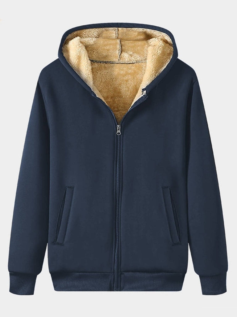 kkboxly  One Size Smaller & Order Size Up, Men's Fleece Sweatshirt Casual Jacket