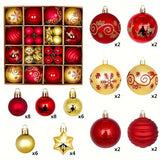 kkboxly 44pcs Vibrant Christmas Tree Ball Ornaments - Colorful Hanging Decoration for Home, Room, Window, and Party - 8 Styles to Choose From, Pendant Decor, Scene Decor, Holiday Gift Idea