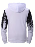 Ink Splatter Print Trendy Sweatshirt, Men's Casual Graphic Design Crew Neck Pullover Sweatshirt For Men Fall Winter