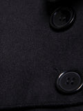 kkboxly  Men's Mid Long Coat Double Breasted Stand Collar Overcoat Winter Trench Coat