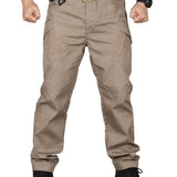 kkboxly Men's Ripstop Tactical Pants Waterproof Cargo Pants Lightweight Hiking Work Pants With Multi Pockets