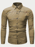 Men's Casual Navy Blue Slim Shirt