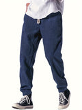 kkboxly  Drawstring Waffle Pattern Sweatpants Loose Fit Pants Men's Casual Joggers For Men Winter Fall Running Jogging