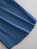 kkboxly  Men's Linen Henley Shirt Short Sleeve Casual Summer Beach Plain Button Up