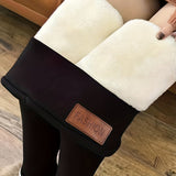 kkboxly  Winter Warm Thickened Long Leggings, Casual High Waist Elastic Fashion Bottoms Slim Leggings, Women's Wear