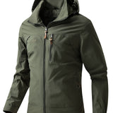 kkboxly  Men's Waterproof Windproof Hooded Jackets Outdoor Sports Jacket For Spring Autumn