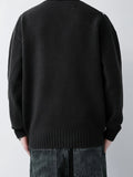 kkboxly  All Match Knitted Sweater, Men's Casual Warm Slightly Stretch Crew Neck Pullover Sweater For Fall Winter