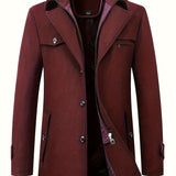 kkboxly  New Wool Coat Men's Business Casual Thick Warm Slim Jacket