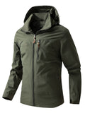 kkboxly  Men's Waterproof Windproof Hooded Jackets Outdoor Sports Jacket For Spring Autumn