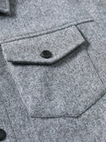 kkboxly  Men's Casual Button Up Lapel Mature Jacket, Retro Elegant Coat