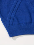 kkboxly  Men's Argyle Textured Sweater For Spring & Autumn, Knit Pullover Sweater For Males, Plus Size