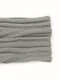 kkboxly  Turtle Neck Knitted Cable Sweater, Men's Casual Warm Solid Color Middle Stretch Pullover Sweater For Fall Winter
