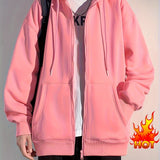 solvbao  Men's Hooded Jacket Casual Long Sleeve Hoodies With Zipper Gym Sports Hooded Coat For Spring Fall