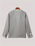 kkboxly  Elegant Open Front Cardigan Jacket, Men's Casual Vintage Style Cardigan Coat For Fall Winter