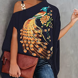 kkboxly   Women's Blouse Summer Halter Batwing Sleeve Floral Print Blouse