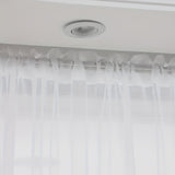 kkboxly 1pcs/set Pure Colour Sheer Voile Window Treatment With Rod Pocket Curtain Panels Suitable For Use In Kitchens, Bedrooms, And Living Rooms (white 52x84)