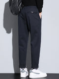 kkboxly  Plus Size Men's Solid Pants Stylish Casual Pants For Spring Fall Winter, Men's Clothing