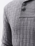 kkboxly  All Match Knitted Sweater, Men's Casual Warm Middle Stretch Shawl Collar Pullover Sweater For Men Fall Winter