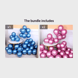 20pcs Metallic Chrome Latex Balloons, 25cm/10 Inch Round Helium Balloons For Wedding Graduation Anniversary Birthday Party Decorations Easter Gift Christmas, Halloween Gift