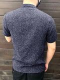 kkboxly  Plus Size Men's Chinese Style Men Shirt Stand Collar Short Sleeve Button Casual Loose Tops Solid Color Vintage Tang Suit Shirts