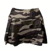 kkboxly  Solid Workout Skorts Skirts, Casual Bodycon Yoga Skirts For All Season, Women's Clothing