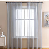 kkboxly 1pcs/set Pure Colour Sheer Voile Window Treatment With Rod Pocket Curtain Panels Suitable For Use In Kitchens, Bedrooms, And Living Rooms (white 52x84)
