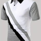 kkboxly  Men's Slim Casual Multi Color Striped Polo Shirt Best Sellers