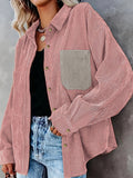 kkboxly  Button Front Solid Shirt, Vintage Long Sleeve Collar Shirt, Women's Clothing