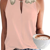 kkboxly  Solid Tank Top, Sleeveless Casual Top For Summer & Spring, Women's Clothing