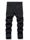 Boys Ripped Jeans With Zip & Pocket Long Pants For Spring And Autumn, Everyday