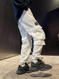kkboxly  Men's Cargo Pants, Multi Flap Pocket Loose Casual Jogger Pants, Mens Sweatpants, Mens Clothing
