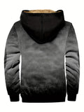 kkboxly  Men's Warm Fleece Zip Up Hooded Coat With Multi Pocket For Fall Winter