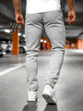 kkboxly Plus Size Men's Solid Pants Causal Long Straight Pants Sports Outdoor, Men's Clothing