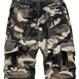 2025 kkboxly  Men's Plus Size Camo Shirt - Soft and Breathable Cotton Fabric, Perfect for Outdoor Activities and Gifts