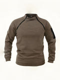 kkboxly  Warm Tactical Coat, Men's Casual Pullover Sweatshirt For Outdoor Activities