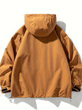 kkboxly  Men's Multi Pocket Winter Hooded Jacket, Chic Windbreaker Jacket For Outdoor Activities