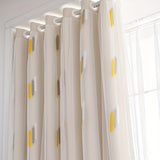 kkboxly 1pc Exquisite Wheat Pattern Embroidered Double-Layer Curtain - Grey Window Treatment for Bedroom, Office, Kitchen, Living Room, Study - Home Decor with Elegant Design, Thermal Insulation, and Light Blocking Features