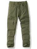 kkboxly Men's Casual Multi Pocket Pants, Chic Street Style Cargo Pants For Outdoor Activities