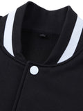 kkboxly  Men's Casual Baseball Jacket Color Block Thick Warm Winter Coat Top Clothes For Outdoor Sports