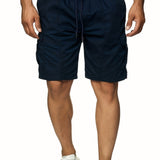 2025 kkboxly  Classic Design Loose Fit Shorts, Men's Casual Multi Pocket Cargo Shorts For Summer Outdoor Fitness