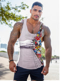 kkboxly kkboxly  Creative 3D Print Comfy Breathable Tank Top, Men's Casual Stretch Sleeveless T-shirt For Summer Gym Workout Training Basketball