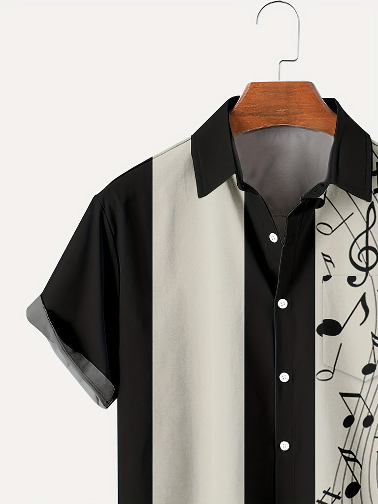 kkboxly  Oversized Color Block Aloha Shirt for Men - Perfect for Beach, Music, and Summer Casual Wear
