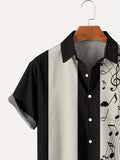 kkboxly  Oversized Color Block Aloha Shirt for Men - Perfect for Beach, Music, and Summer Casual Wear