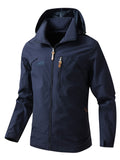 kkboxly  Men's Waterproof Windproof Hooded Jackets Outdoor Sports Jacket For Spring Autumn