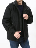 kkboxly  Men's Thick Warm Cotton Loose Hooded Jacket Casual Comfortable Windproof Outdoor Jacket For Winter