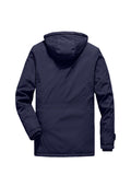 kkboxly Warm Fleece Flap Pocket Jacket For Fall Winter, Men's Casual Hooded Windbreaker Jacket For Outdoor Climbing Camping