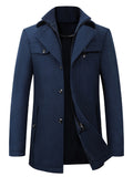 kkboxly Men's Business Casual Thick Wool Coat - Stay Warm & Look Slim This Winter!