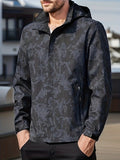kkboxly  kkboxly  Men's Windproof and Waterproof Soft-Shell Hooded Jacket for Outdoor Activities